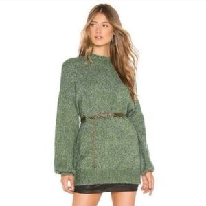 Tularosa Revolve Emerald Baia Mock Neck Green Sweater / Dress
